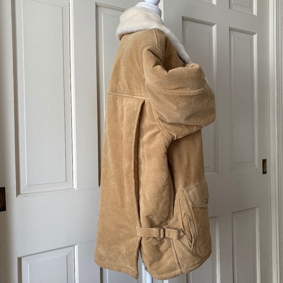 J Percy for Marvin Richards Vintage SUEDE FAUX FUR Jacket SZ L - Picture 5 of 12